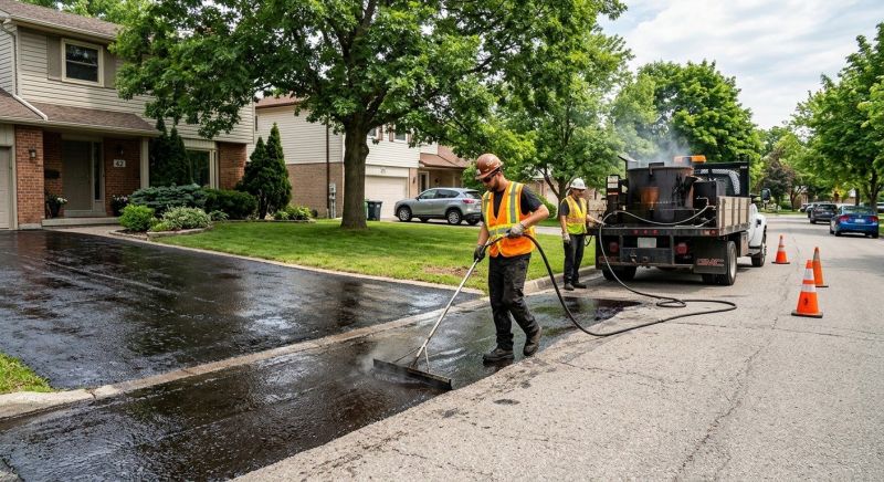 Hot Tar Driveway Sealing in Tampa, FL